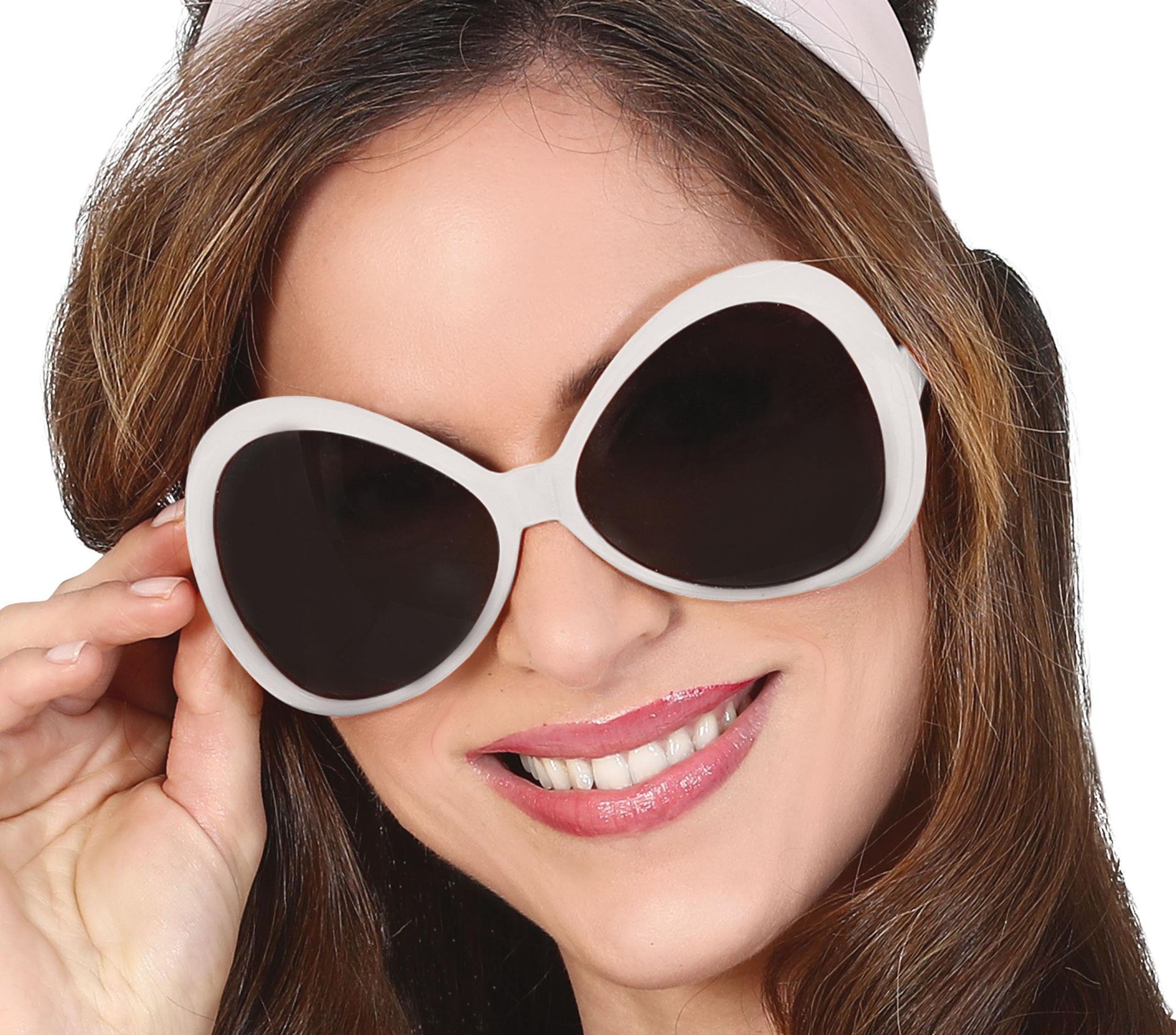 70's Witte Grote Bril