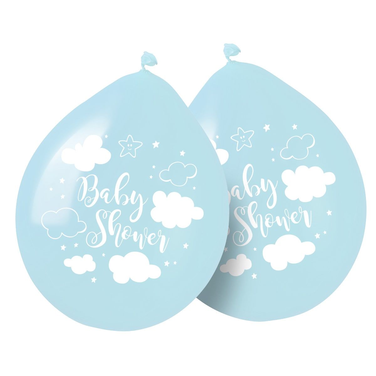 8 Blauwe Babyshower Jongen Ballonnen 30cm