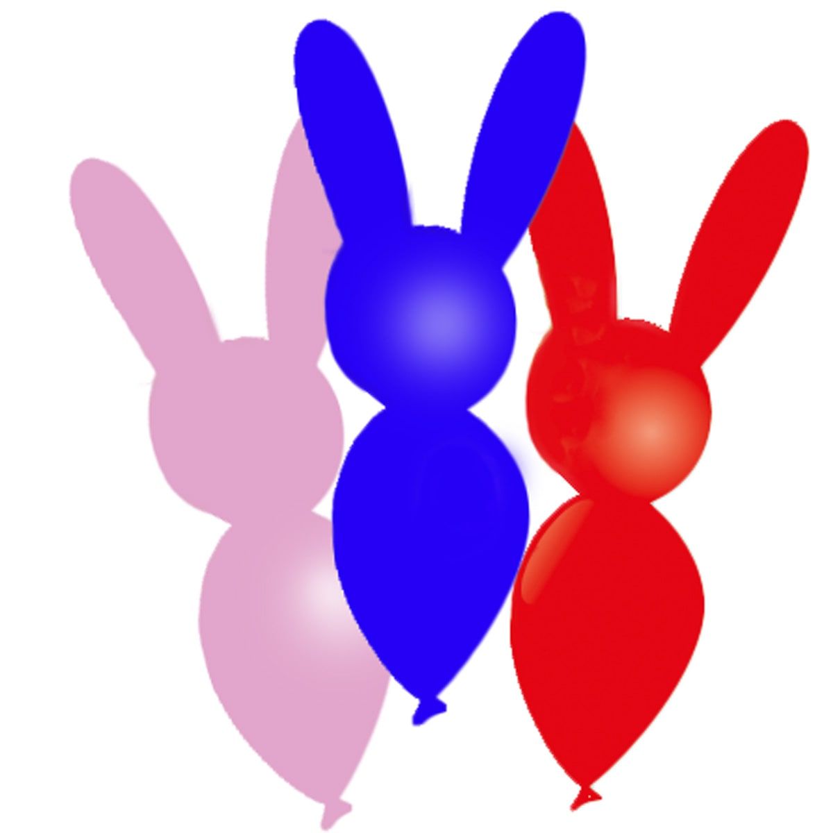 8 Dierfiguur konijn ballonnen