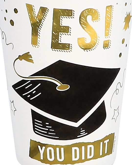 8 Papieren Bekertjes Geslaagd