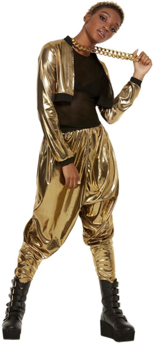 80's Hammer Time Kostuum Dames Goud