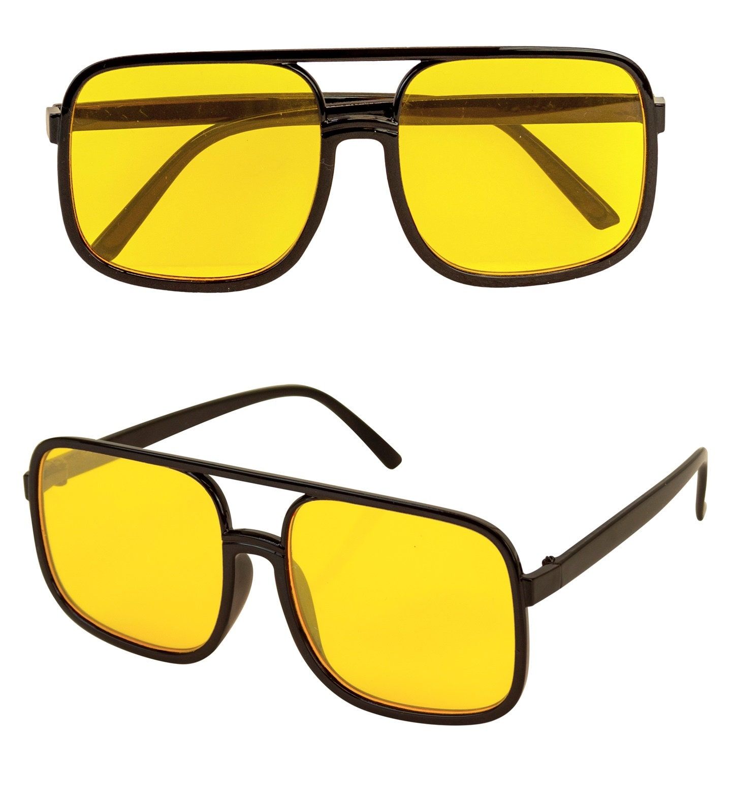 80s Hiphop Zonnebril Geel Dames Heren