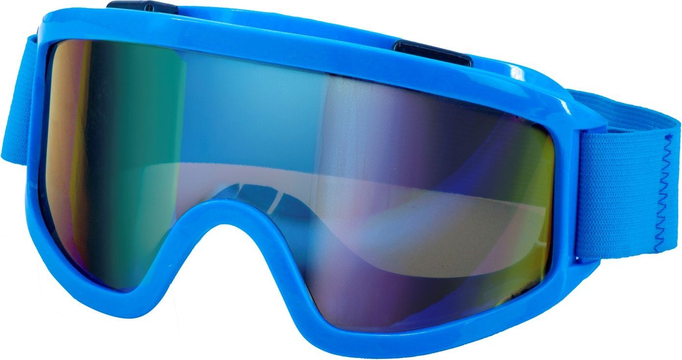 80's Neon Blauwe Skibril