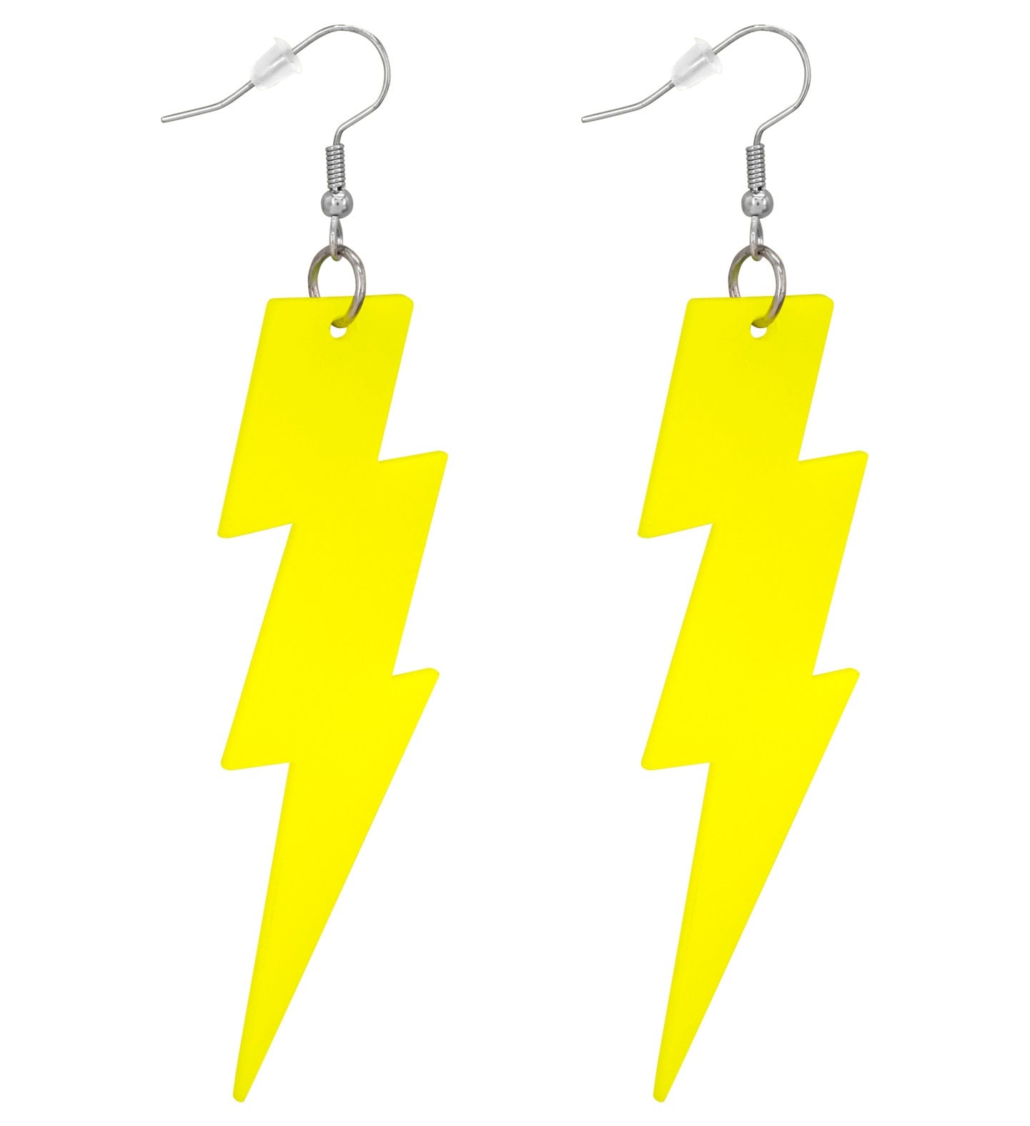 80s Neon Gele Bliksem Oorbellen Dames