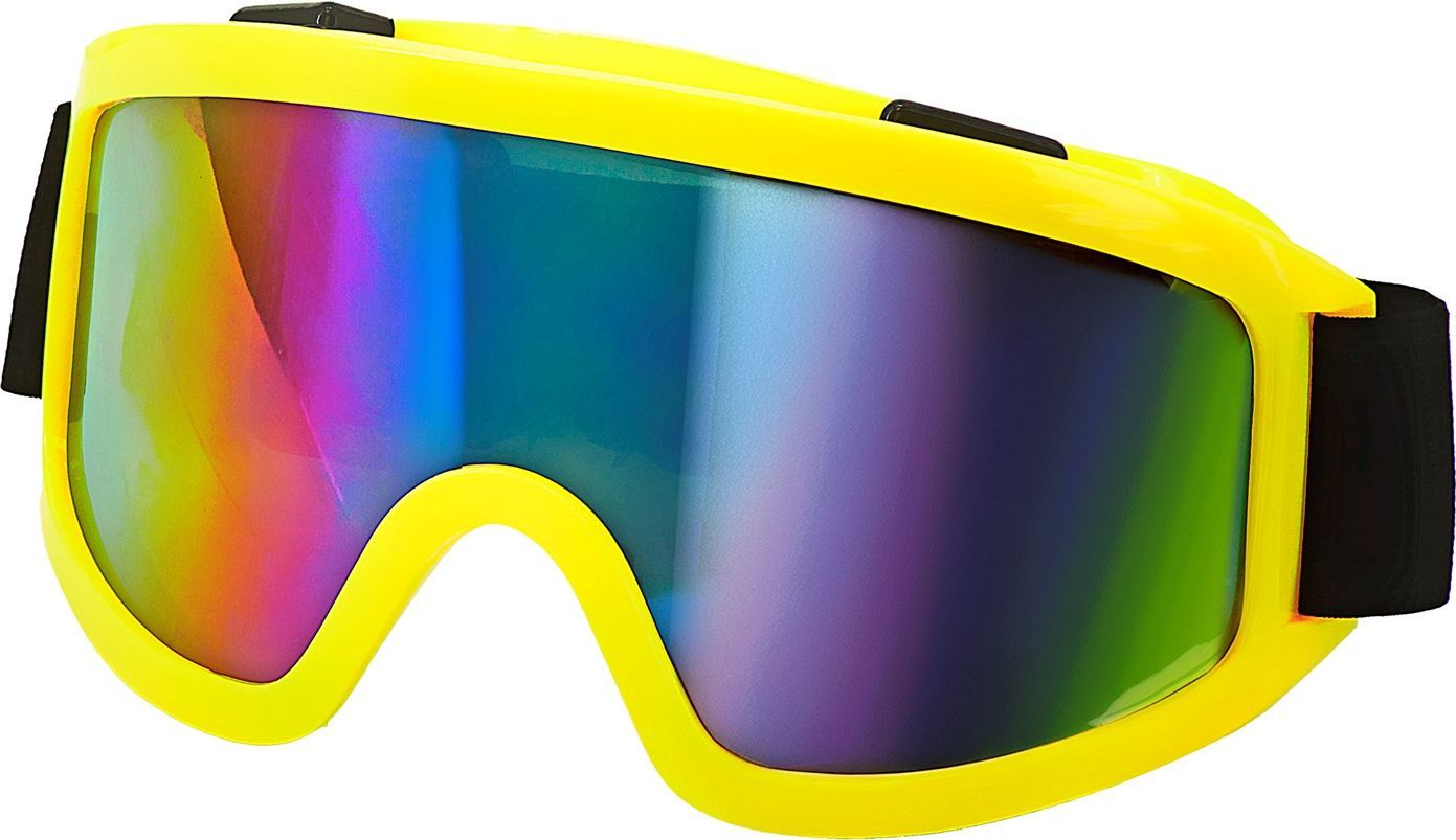 80's Neon Gele Skibril