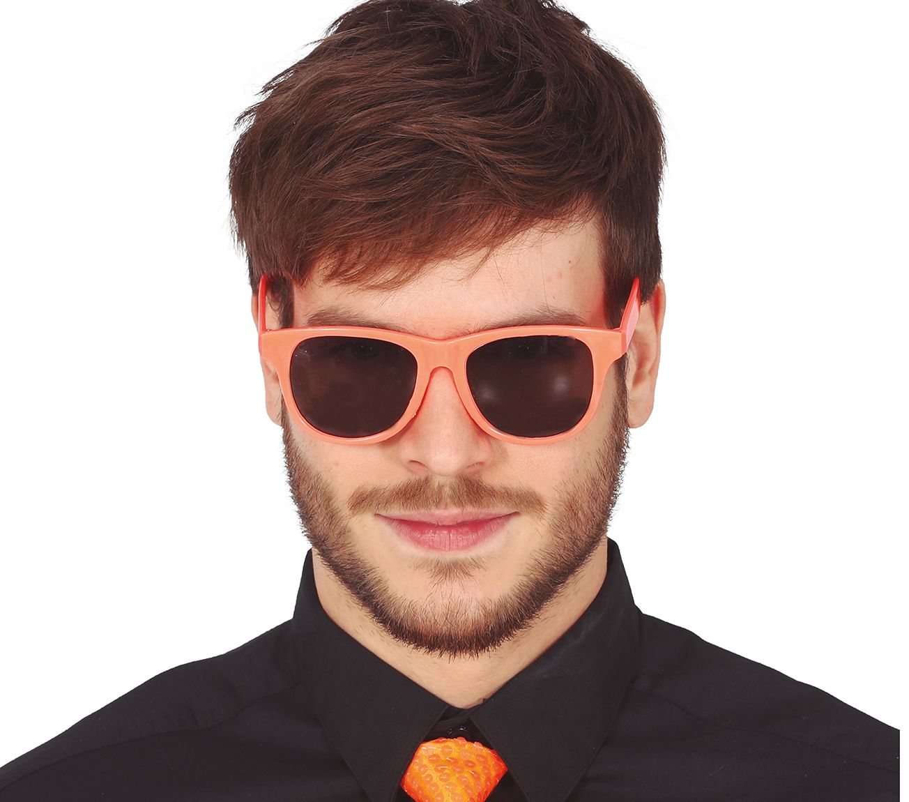 80's neon oranje bril