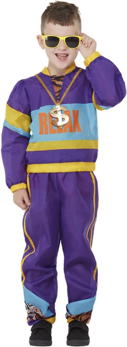 80's Relax Jongens Kostuum Paars