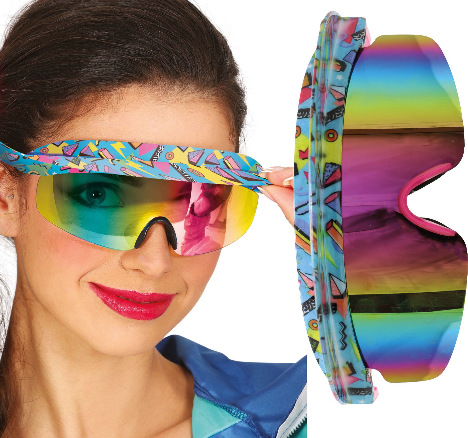 80's Retro Foute Zonneklep met Zonnebril