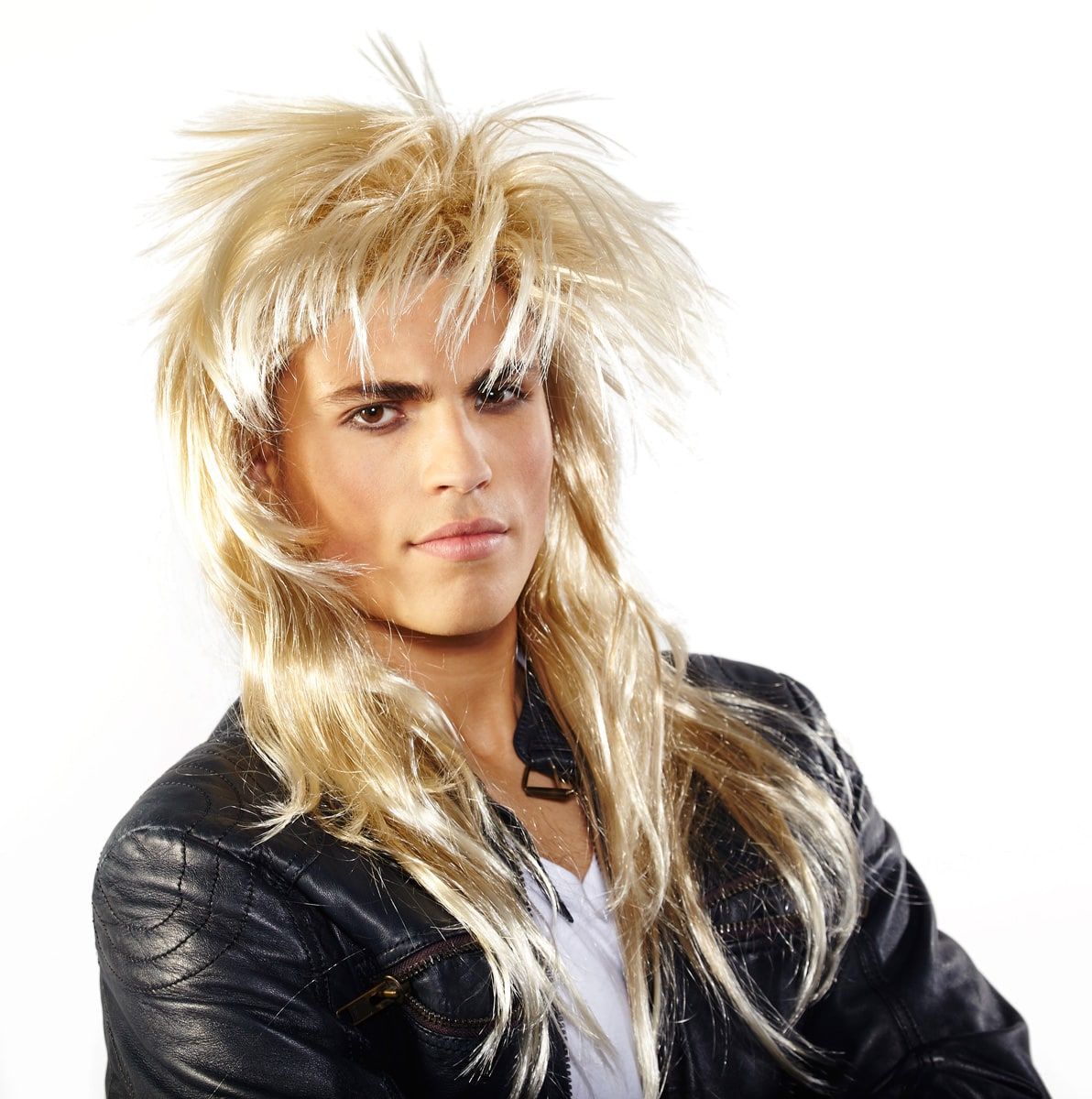 80s rocker pruik blond