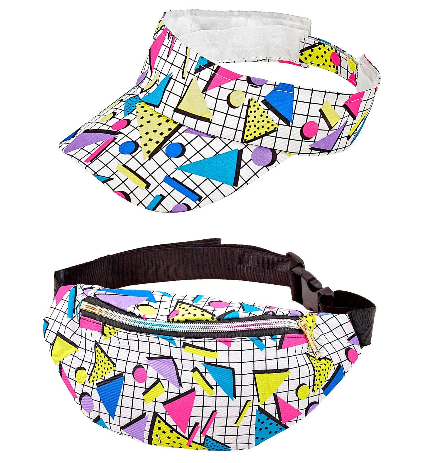 80's Zonneklep en Heuptasje Funky Wit