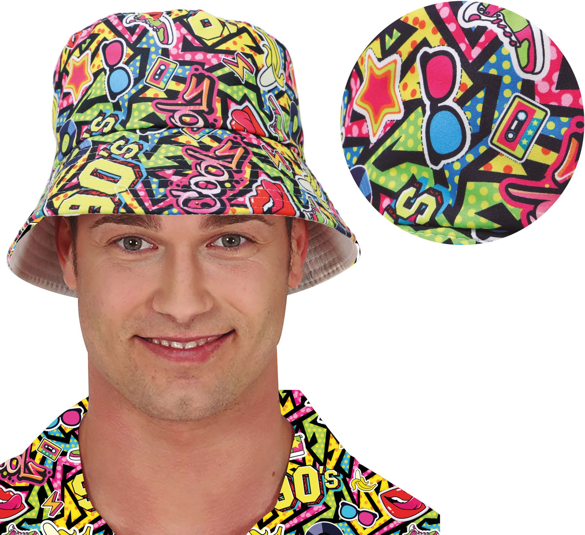 90's Disco Vissershoed Multikleur