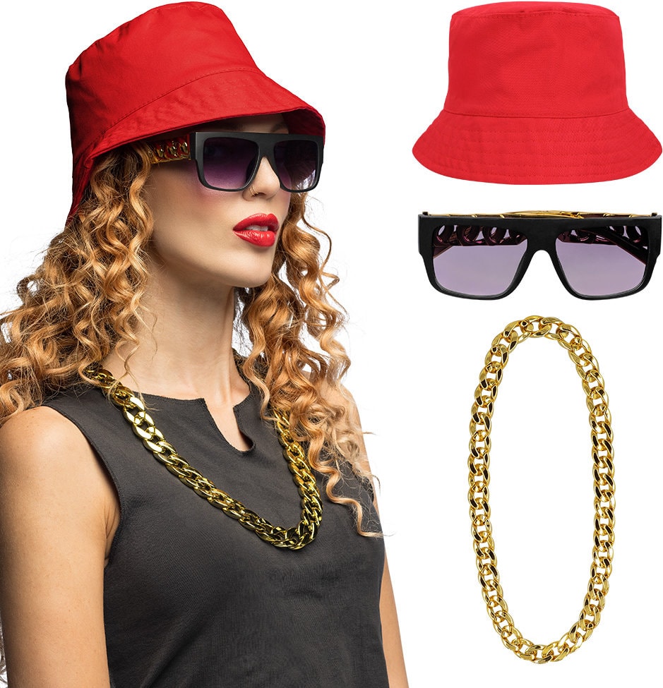 90s Hiphop Accessoire Set Volwassenen