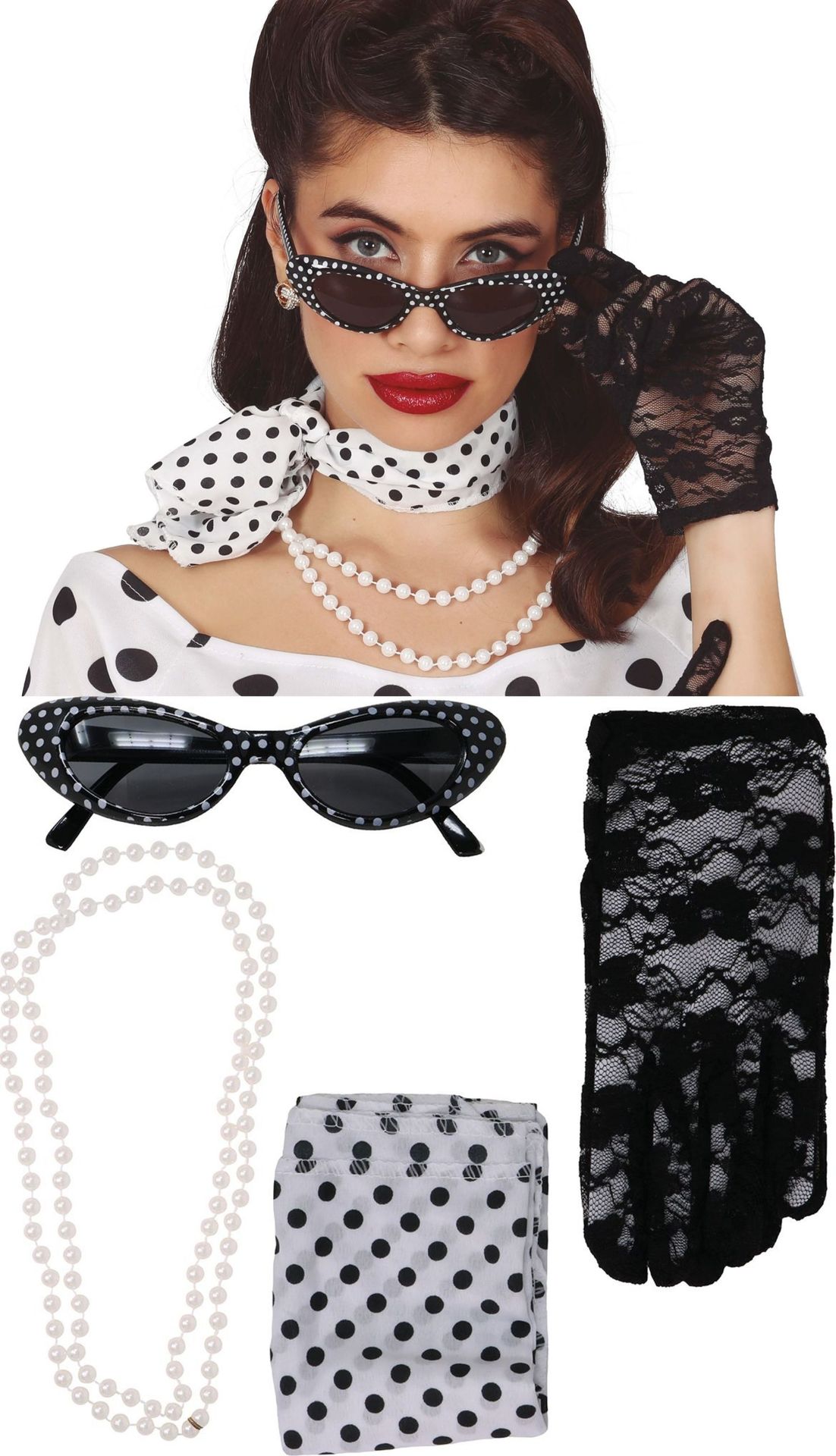 Accessoires set 50's Rock en Roll