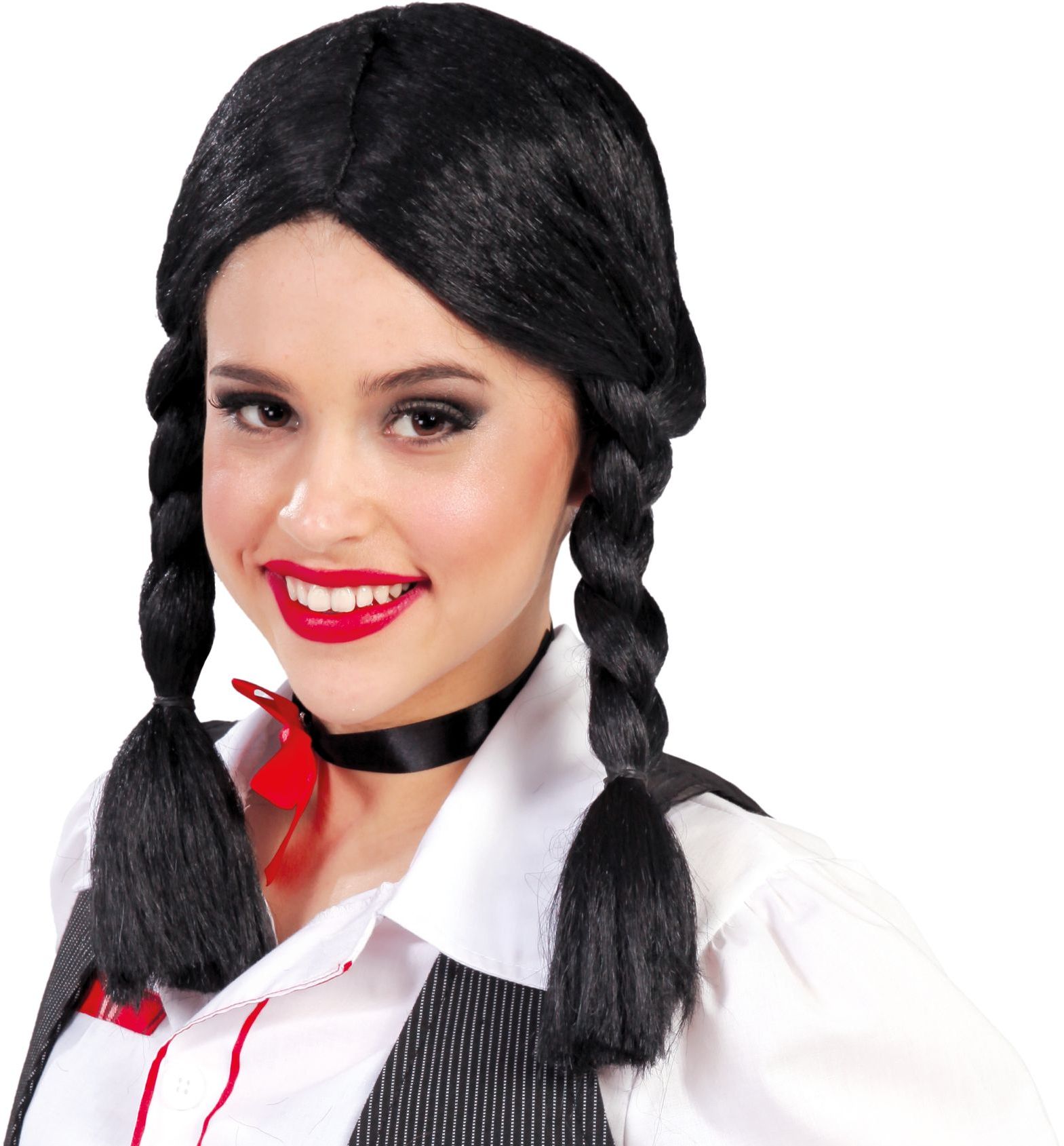 Addams Family Vlechten Pruik