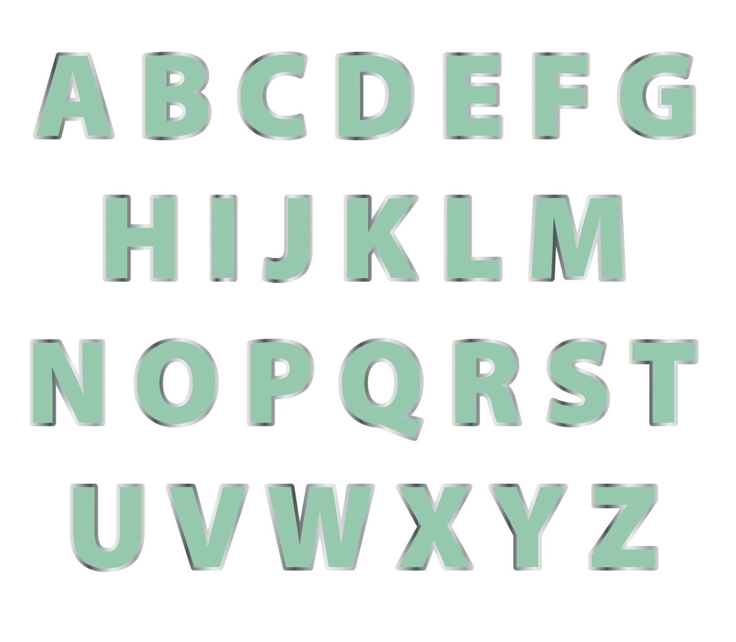 Alfabet Letterslinger set Groen