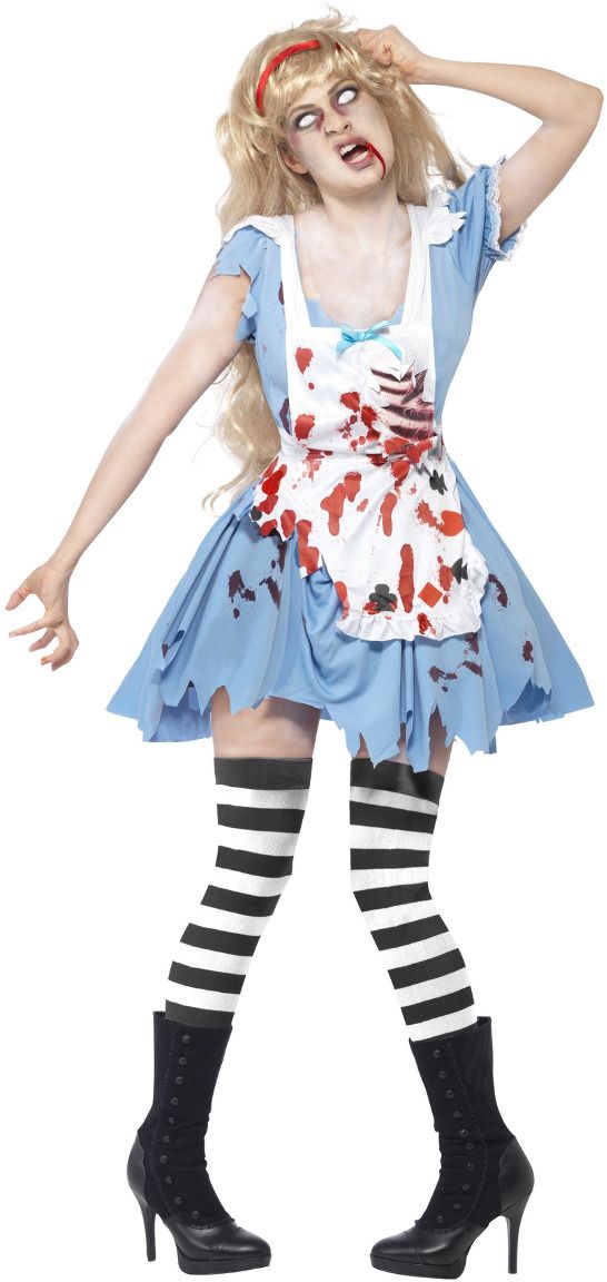 Alice blauw zombie jurkje