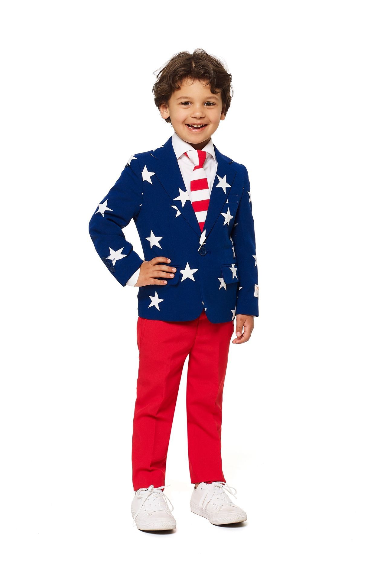 Amerikaans Stars & Stripes Opposuits Kostuum Jongens
