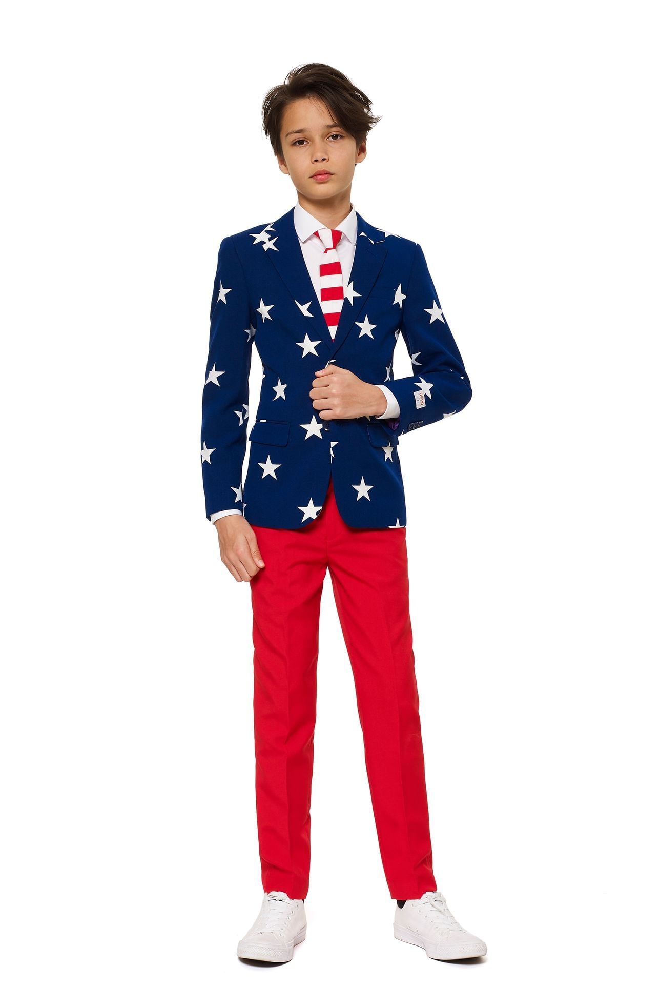 Amerikaans Stars & Stripes Opposuits Kostuum Tieners