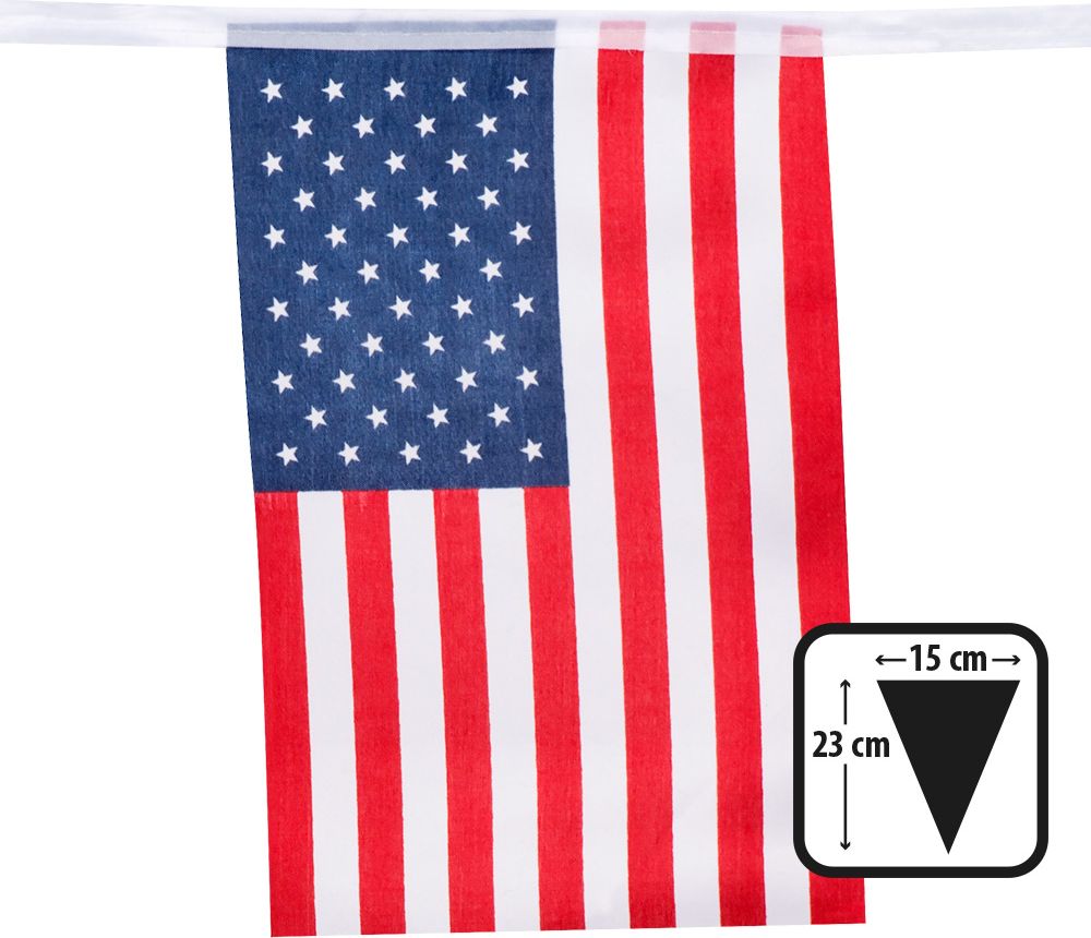 Amerikaanse fuif vlaggenlijn rechthoekig