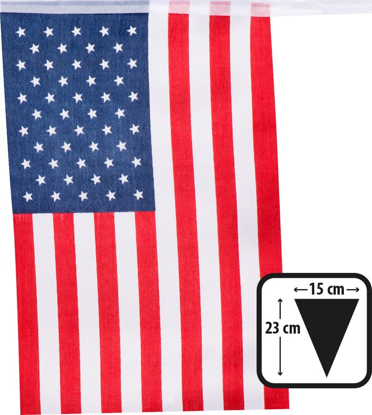 Amerikaanse Fuif Vlaggenlijn Rechthoekig