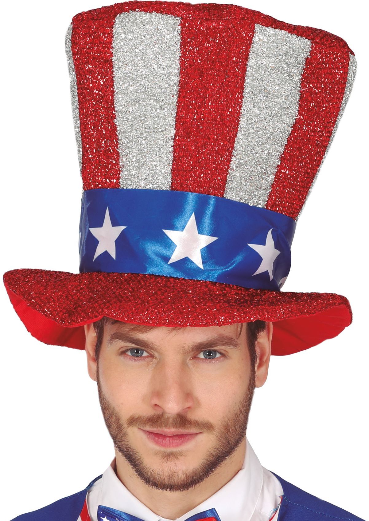 Amerikaanse glitter hoed