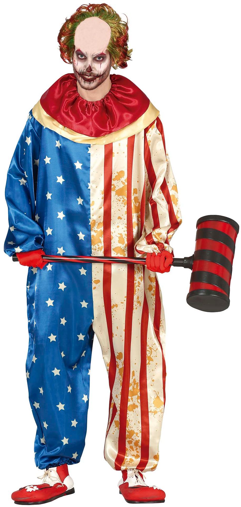 Amerikaanse killerclown kostuum man