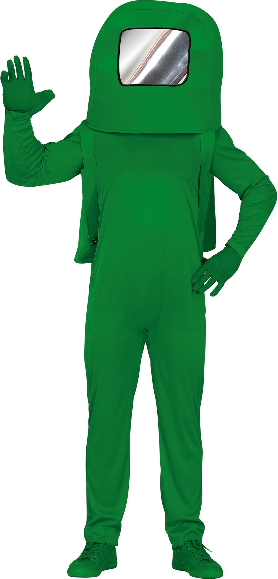 Among us imposter groen kostuum