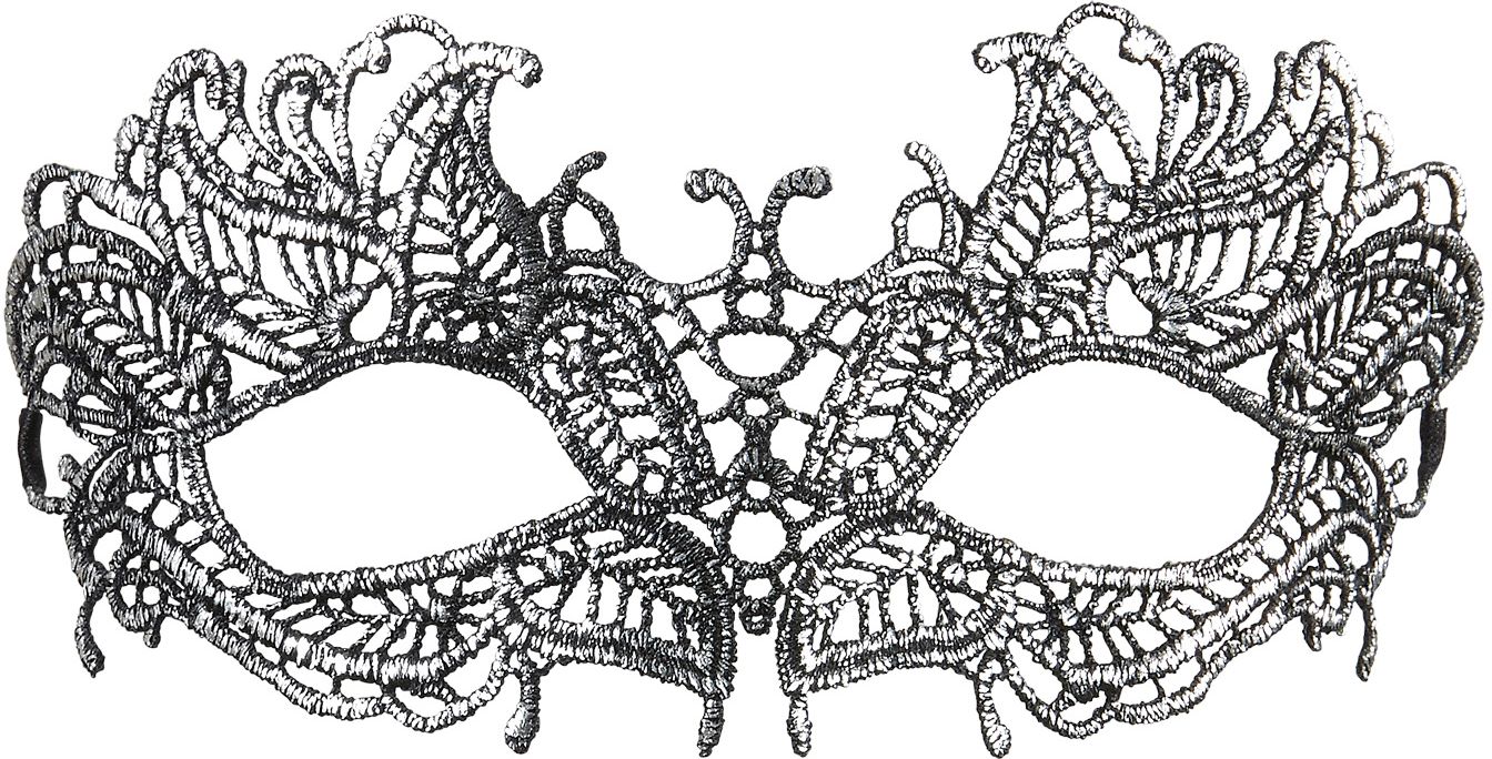 Antieken Zilveren Kanten Oogmasker