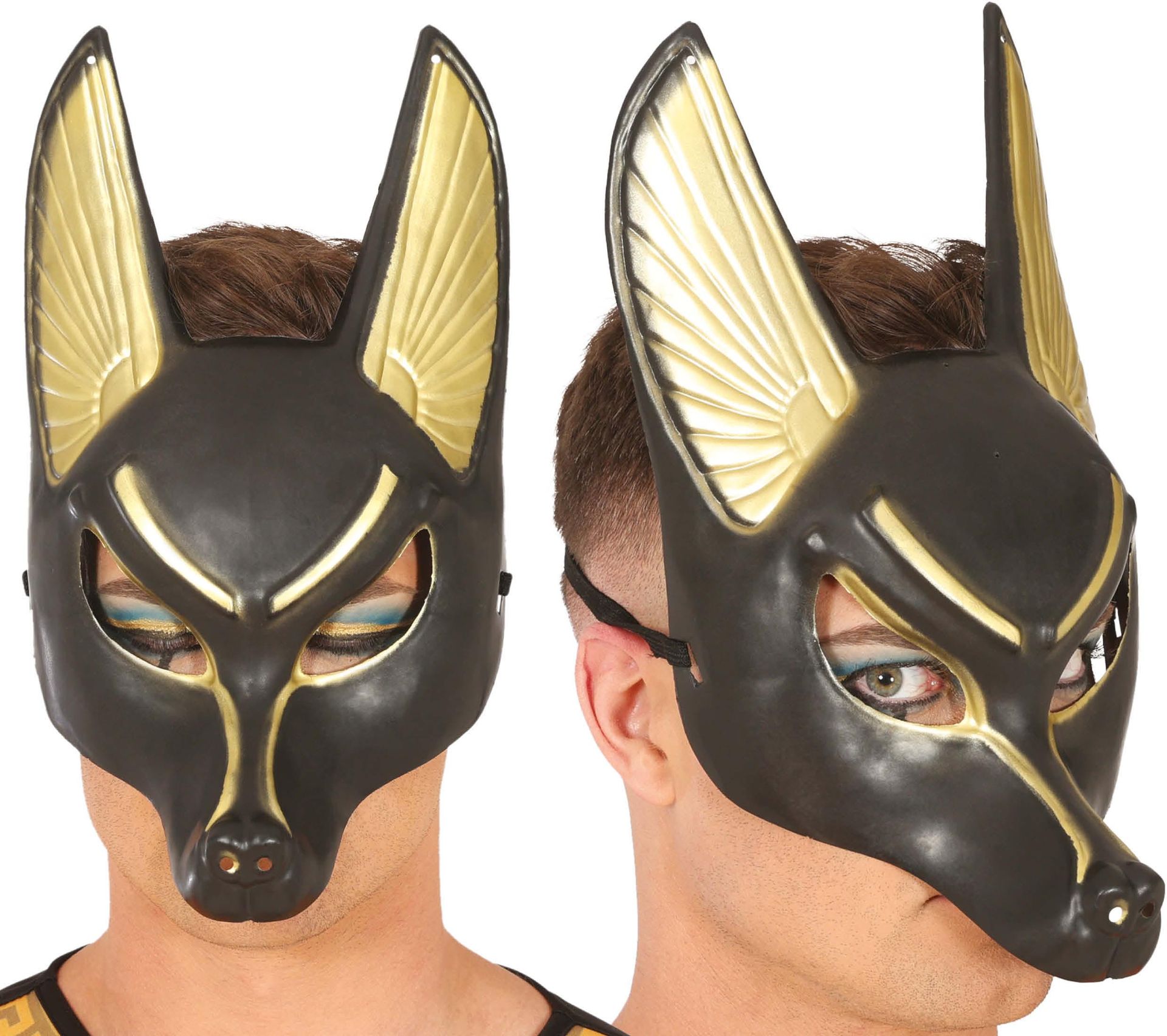Anubis Masker Zwart Goud Egypte Volwassenen