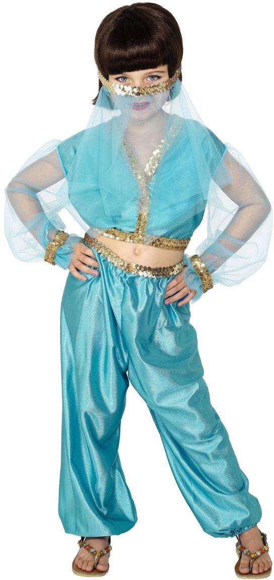 Arabische prinses outfit blauw