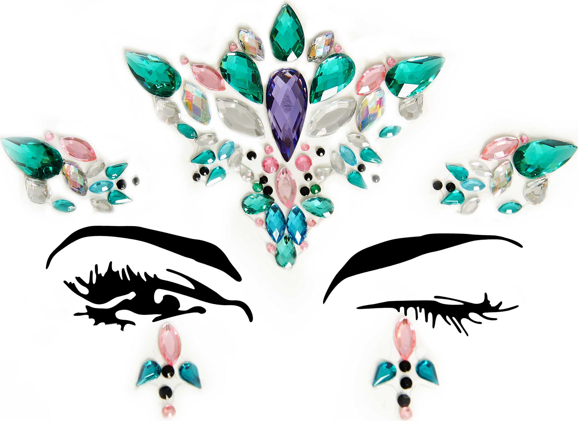 Ariel Gezicht Jewel Stickers