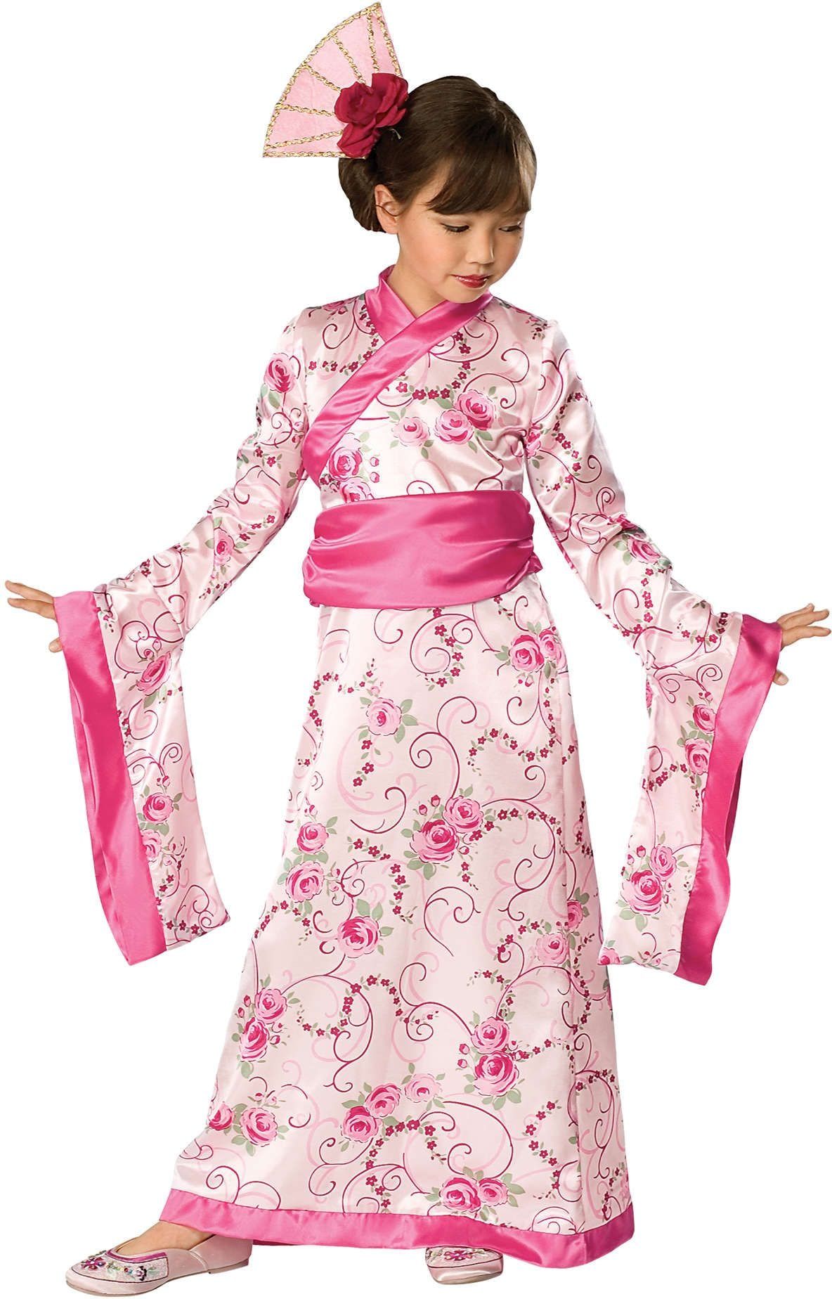 Aziatische Prinses Kimono Roze Kostuum