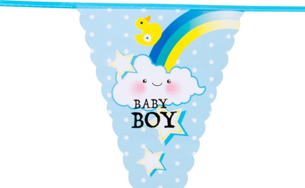 Baby Boy Babyshower Vlaggenlijn