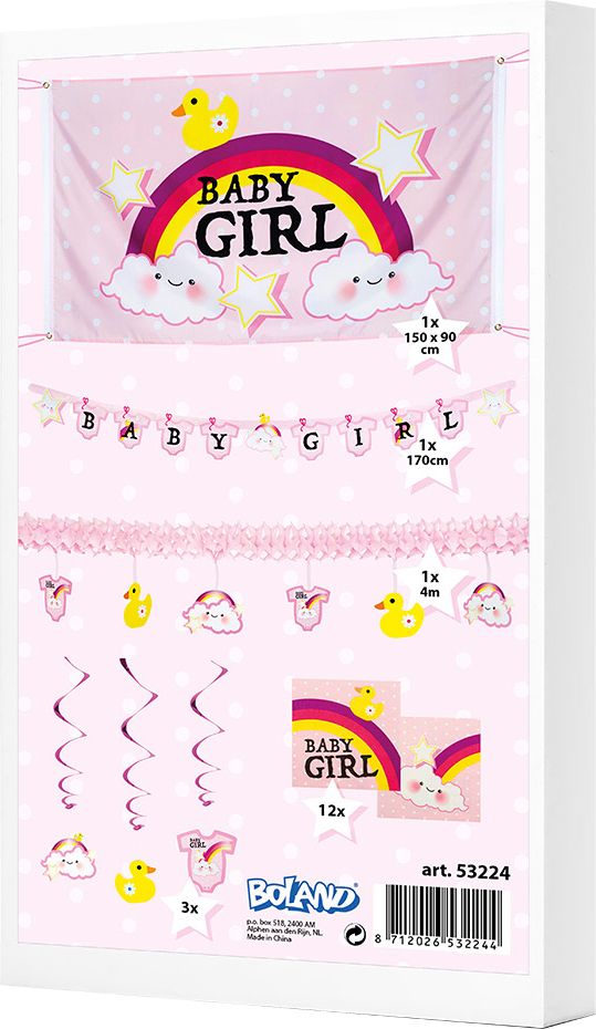 Baby girl babyshower geboorte pakket