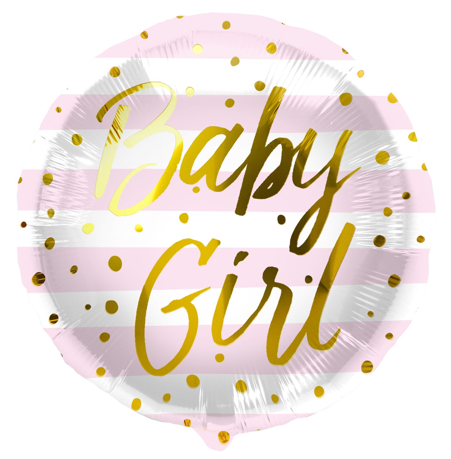 Baby Girl Strepen Roze Folieballon