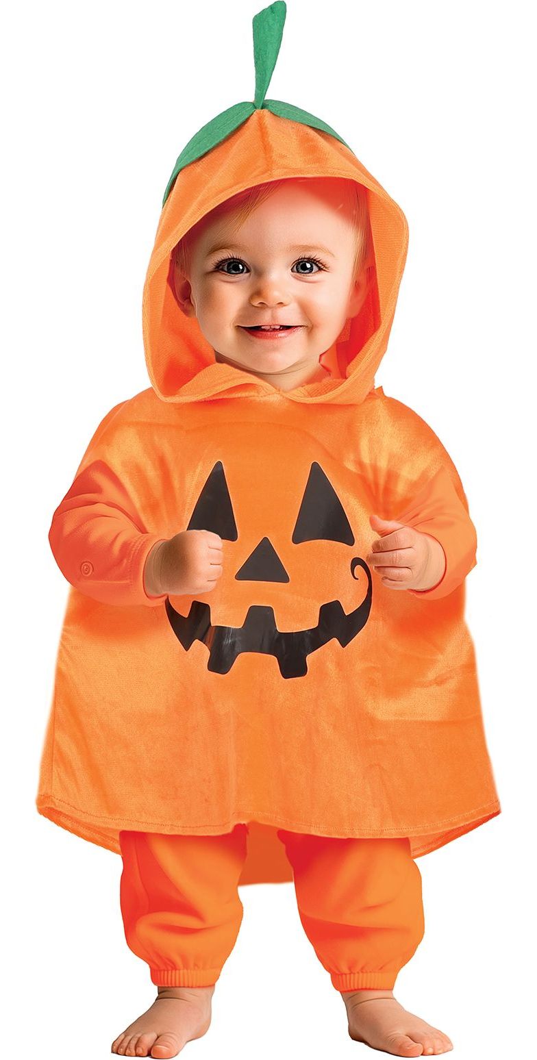 Baby Poncho Pompoen Oranje