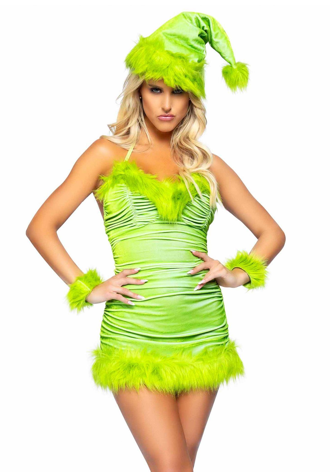 Baddie Groene Grinch Kerst Jurkje