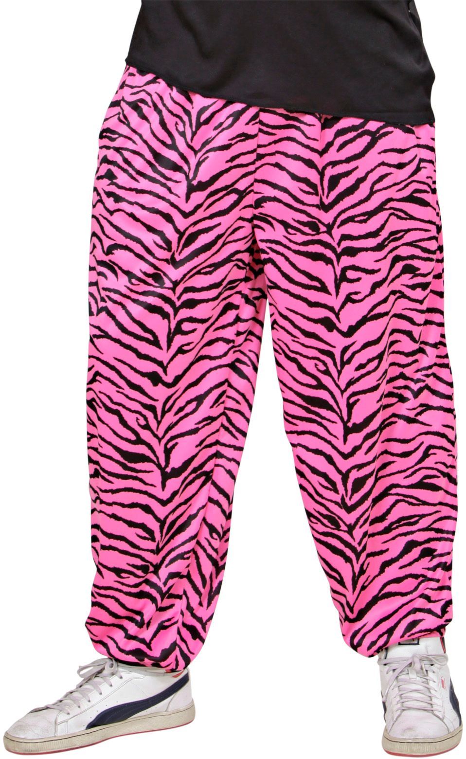 Baggy 80's Zebra Roze Broek