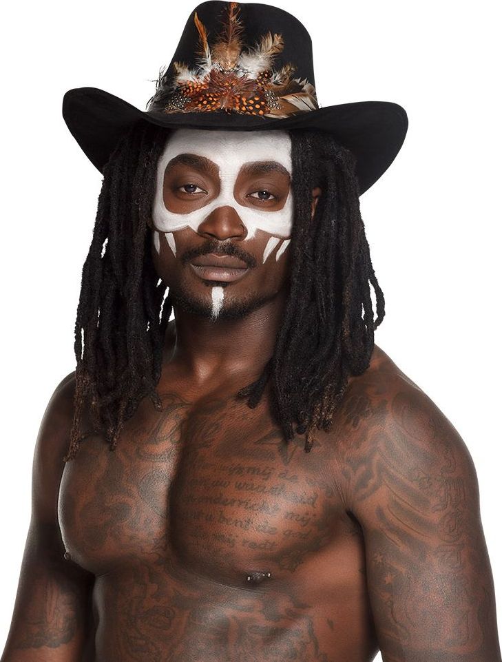 Bakulu Voodoo Hoed met Haar