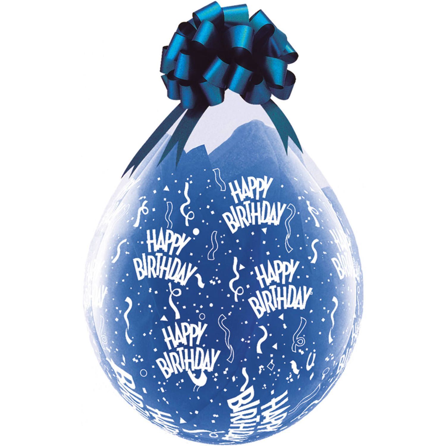 Ballonnen Blauw Verjaardag met Stuffer 25 Stuks