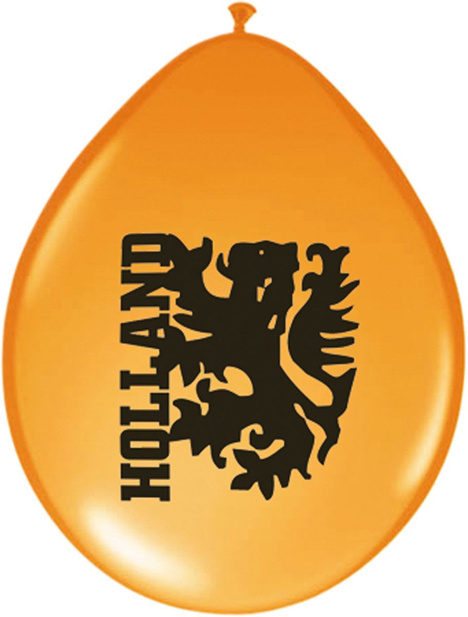 Ballonnen Holland leeuw oranje 100 stuks