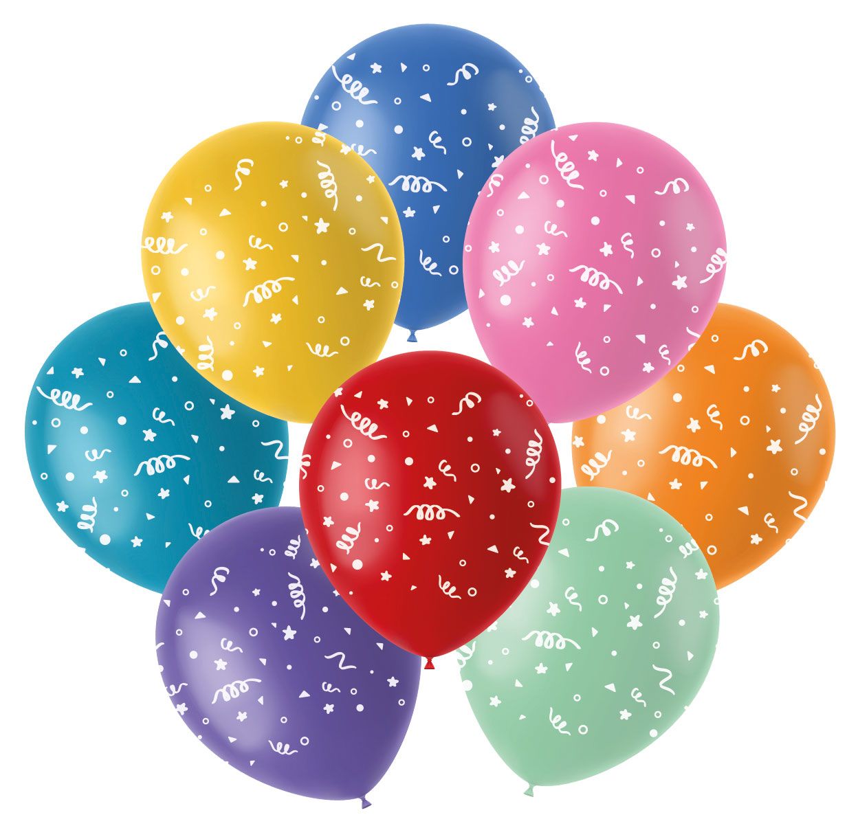 Ballonnen Mix Gekleurd Confetti