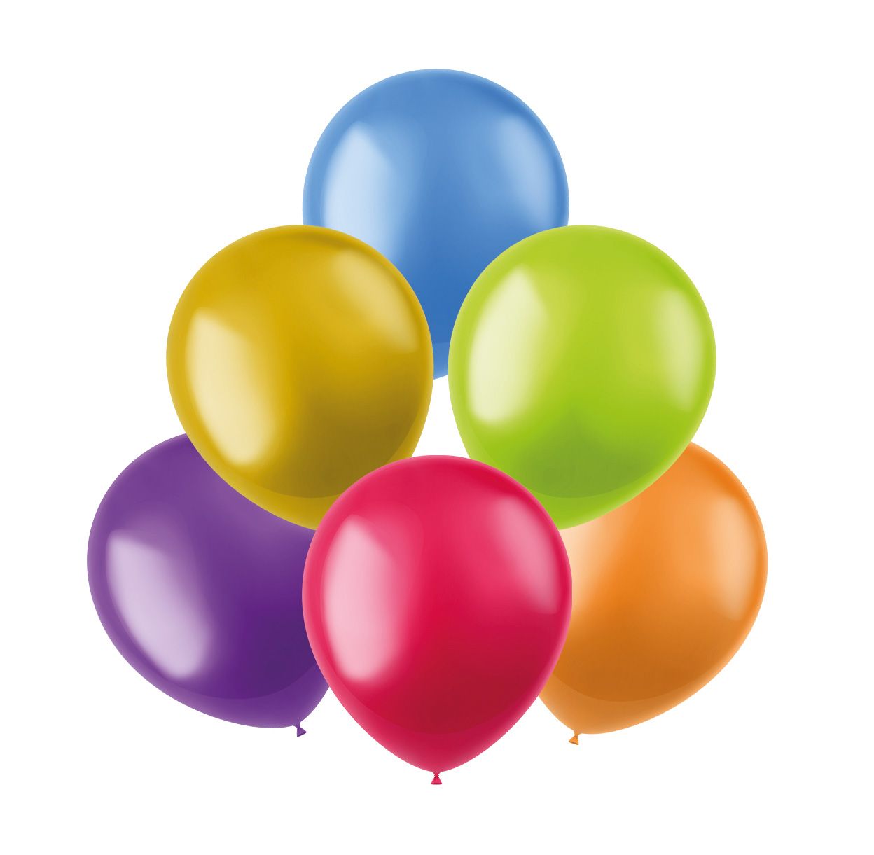 Ballonnen Mix Gekleurd Metallic 50 Stuks