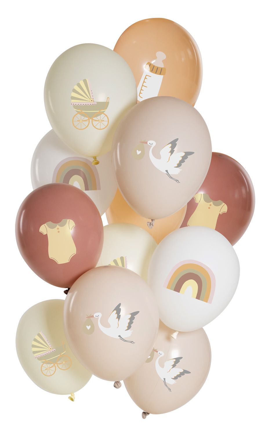 Ballonnen set Babyshower Nude
