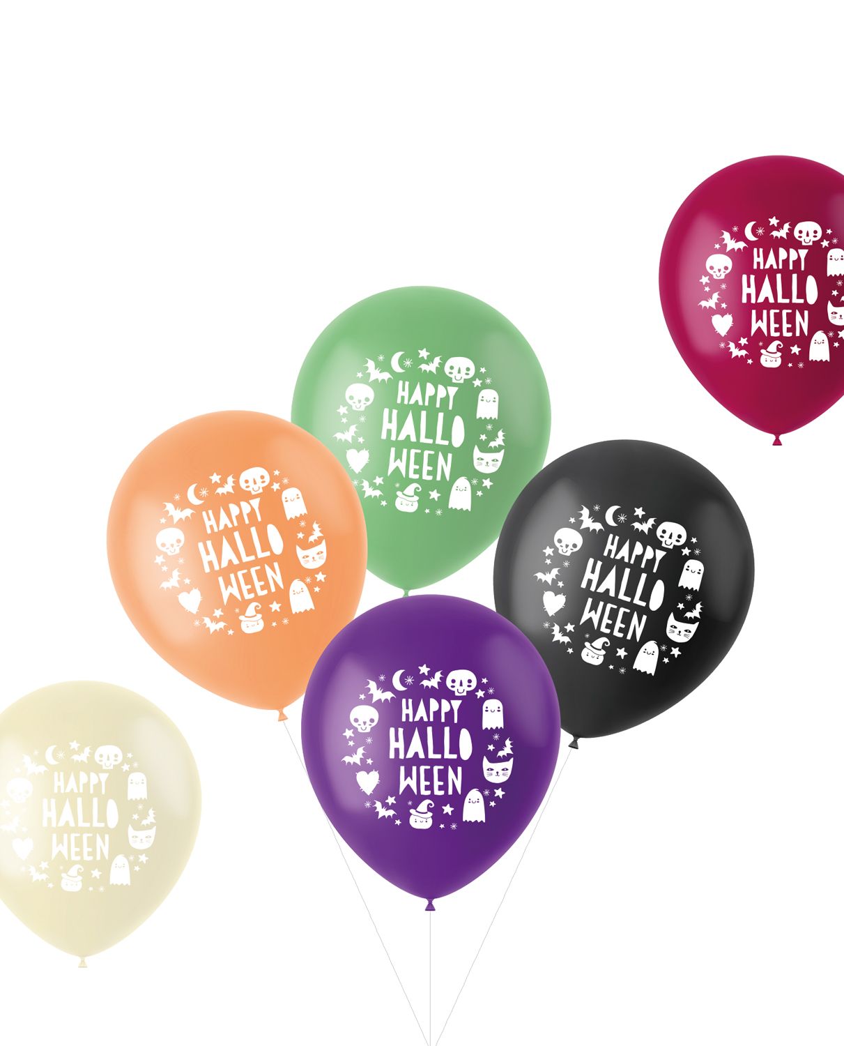 Ballonnen set Halloween Gekleurd