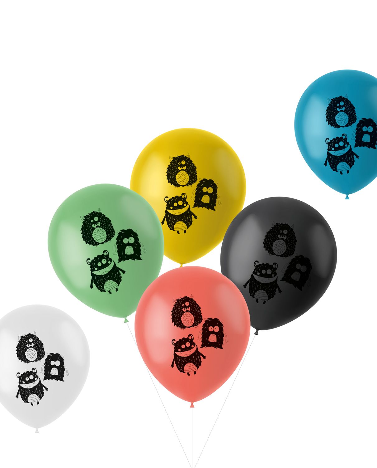 Ballonnen set Monsters Gekleurd