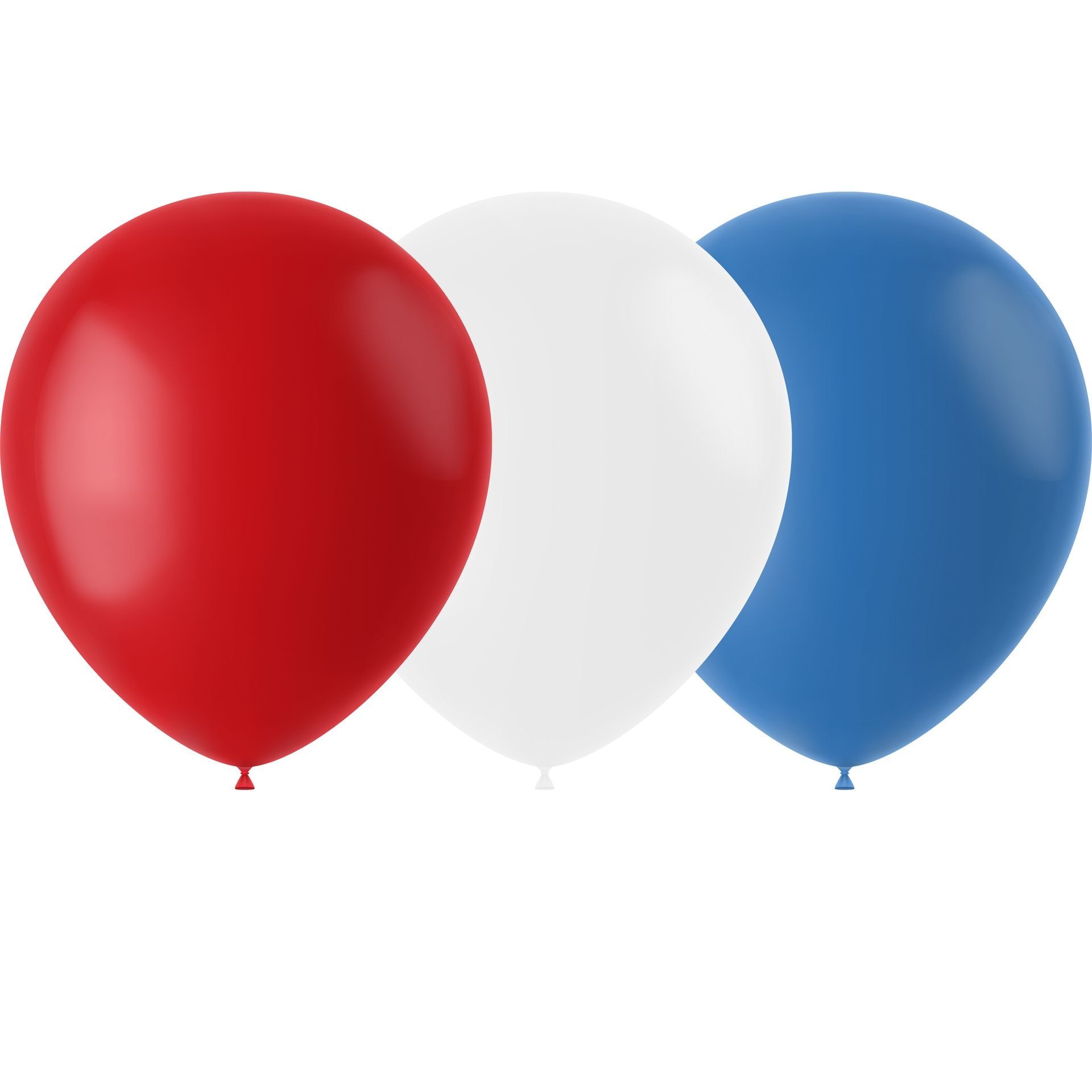 Ballonnen set rood wit blauw 50 stuks