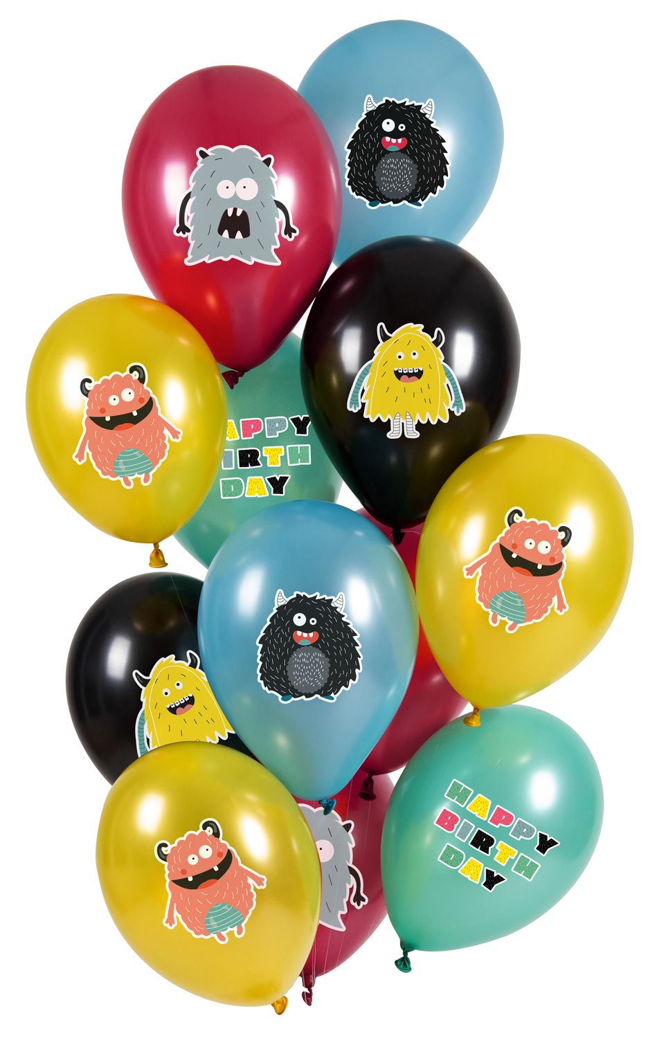Ballonnen set verjaardag monster bash