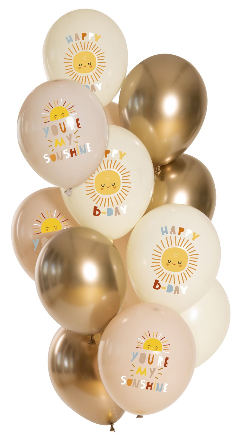 Ballonnen set verjaardag Sunshine