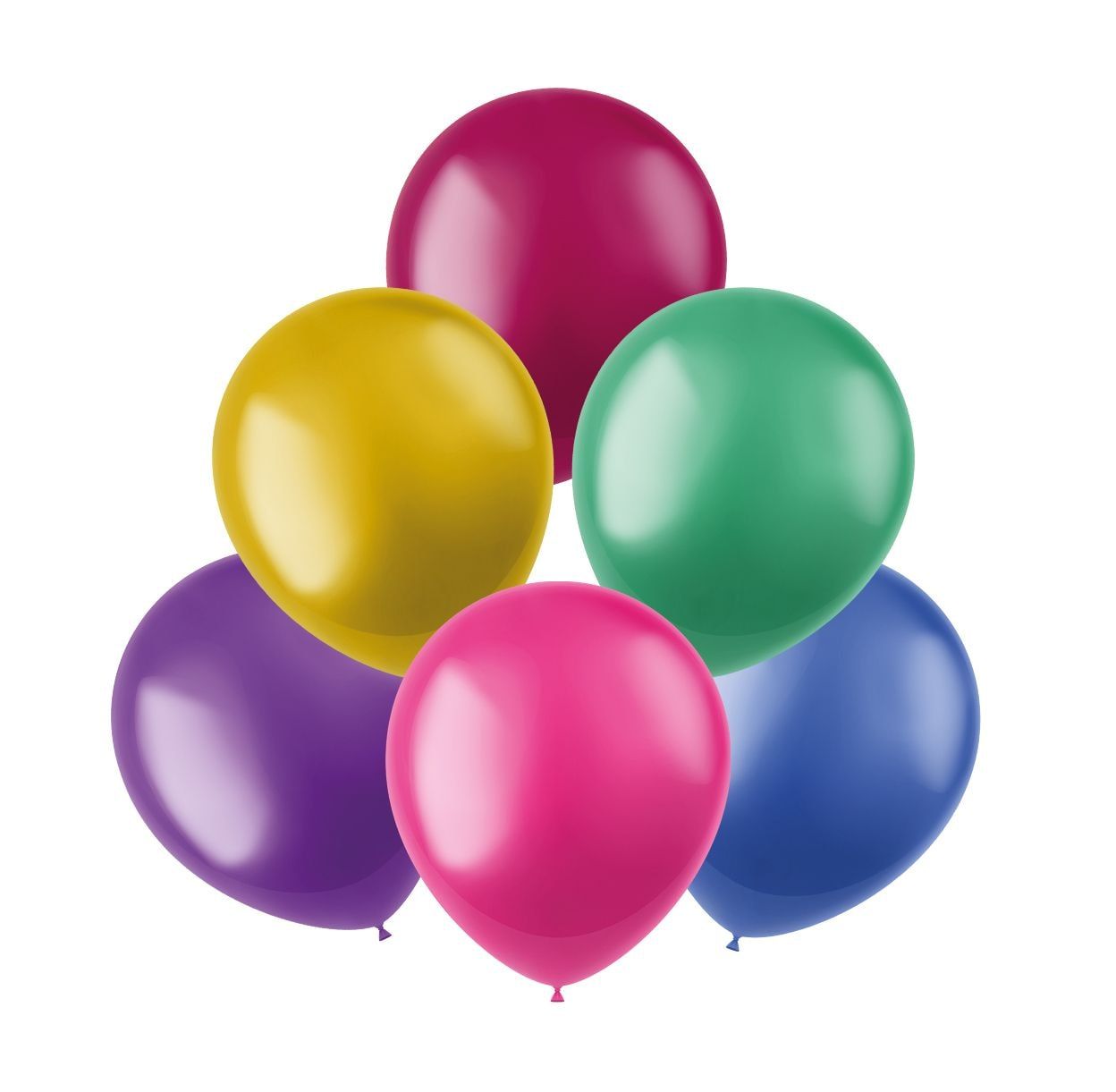 Ballonnen shimmer gekleurd 50 stuks